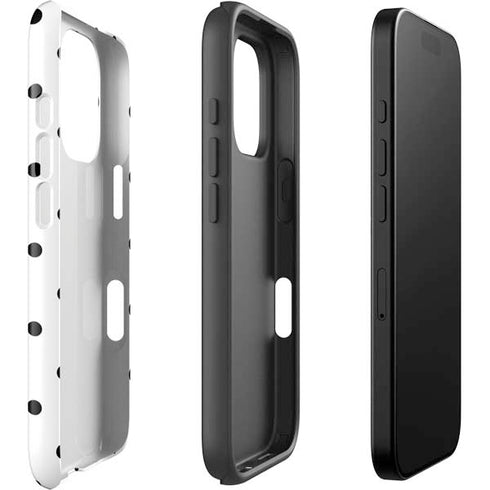 White and Black Polka Dots iPhone 16 Pro Impact Case